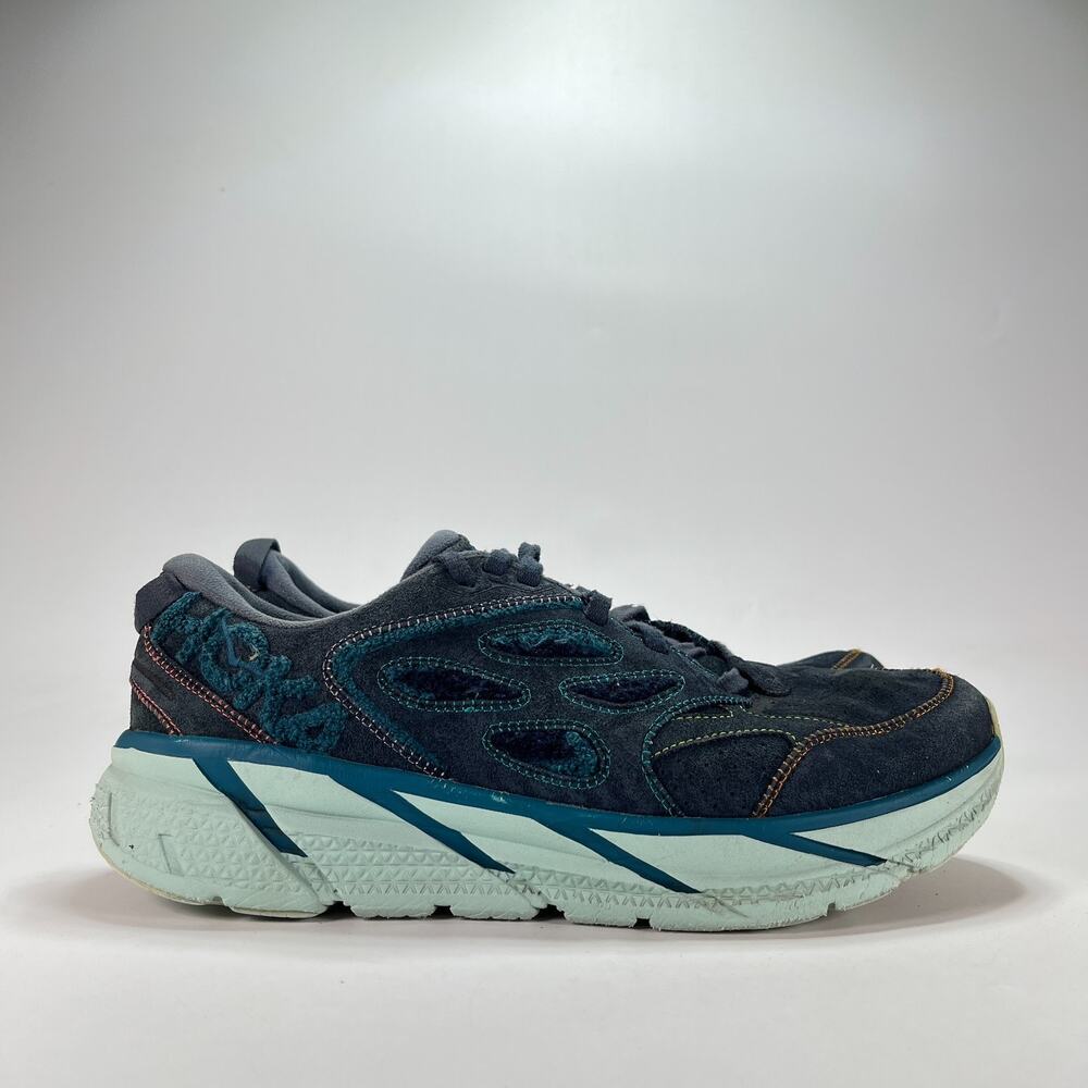 HOKA Clifton L Embroidery Obsidian Blue Walking Shoes 1126854 OSBC Men's Size 12